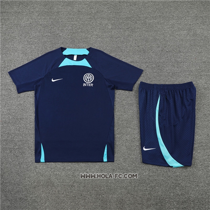 Chandal del Inter Milan 2022-2023 Manga Corta Azul - Pantalon Corto